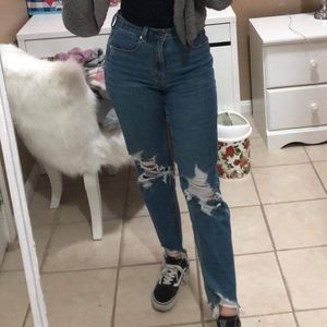 AMERICAN EAGLE OUTFITTERS Mom Jean Medium Wash Regular Length